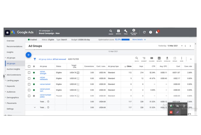 create and optimize google ads for sales